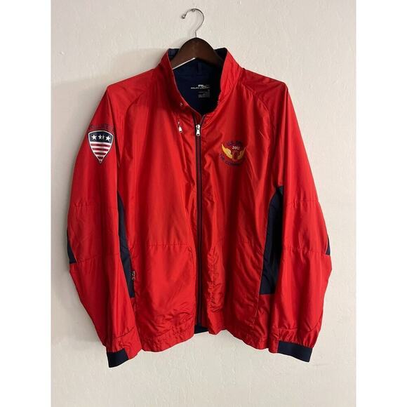 Ralph Lauren RLX Windbreaker Jacket XL Red US Open 2012 Logo Volunteer Mens - Picture 4 of 15